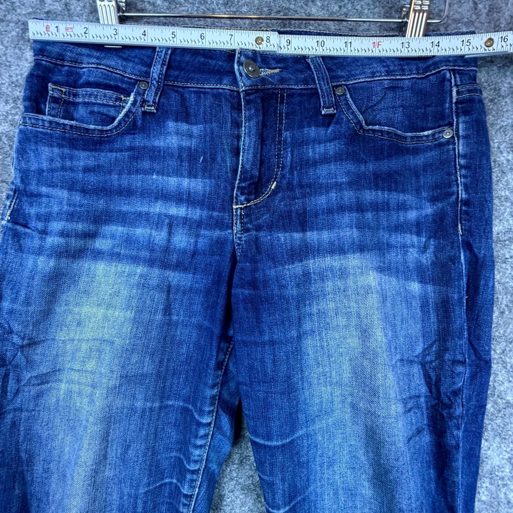Joe's Jeans Womens 27 Blue Denim Cotton Stretch Mid Rise Tapered Leg Raw Hem - Picture 5 of 10